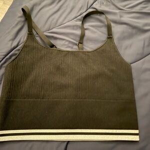 PINK Victoria's Secret Black Ribbed Bra